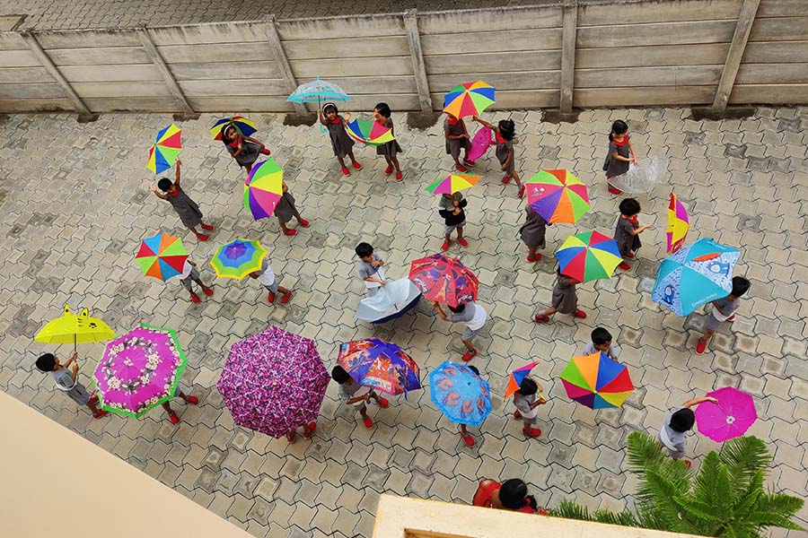 umbrella day image - Yuvabharathi Nursery